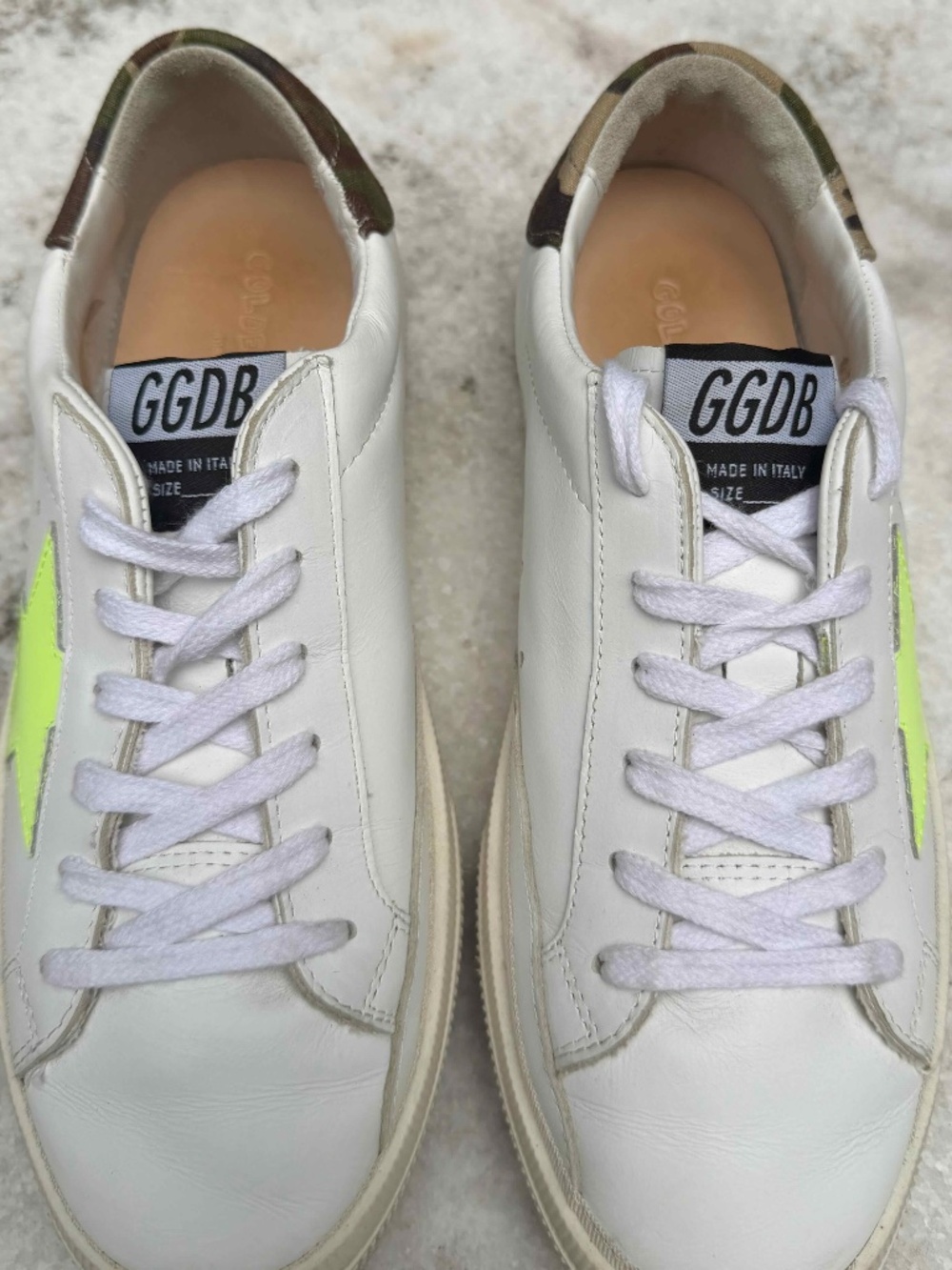 Golden Goose May Women's Leather Sneakers, Size 37 Resort Luxe Casual - Picture 4 of 14